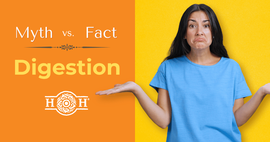 woman shrugging next to myth vs fact text with store logo