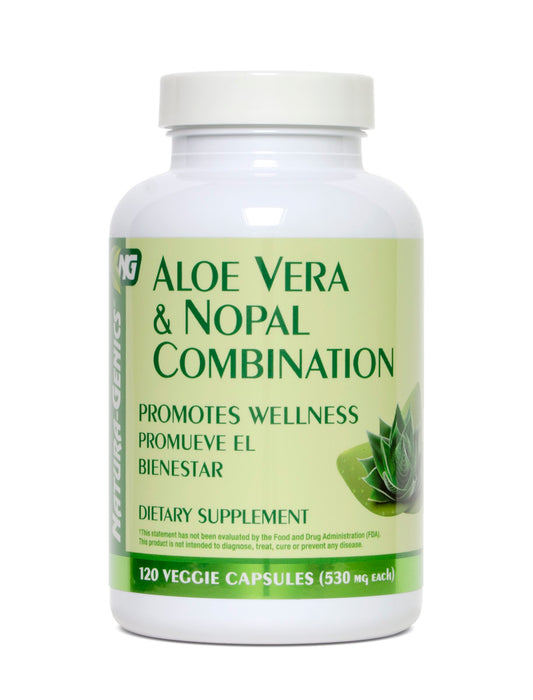 aloe vera plant products Natura-Genics Aloe Vera & Nopal Combination 530 mg