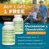 Buy one get one free bottle of glucosamine supplement with happy couple in background