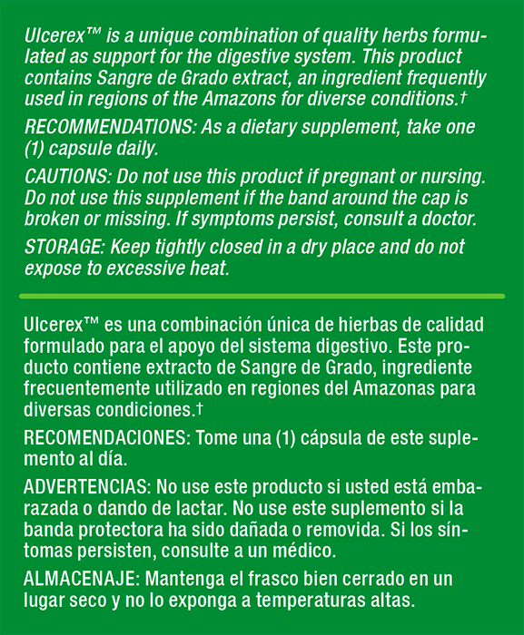 Ulcerease Substitute Ulcerex Supplements (60 Capsules) - Digestive Wellness– Health Hispanica®