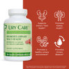 Ury Care dietary supplement bottle with health benefits on a red background