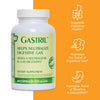 Gastril supplement bottle with benefit icons, supports digestion, promotes gas relief, relieves bloat