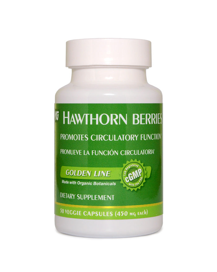 Organic Hawthorn Berries Supplements (50 Veggie Capsules) Health