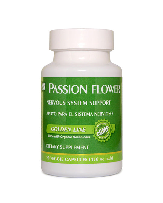Organic Passion Flower Supplements (50 Veggie Capsules) Health